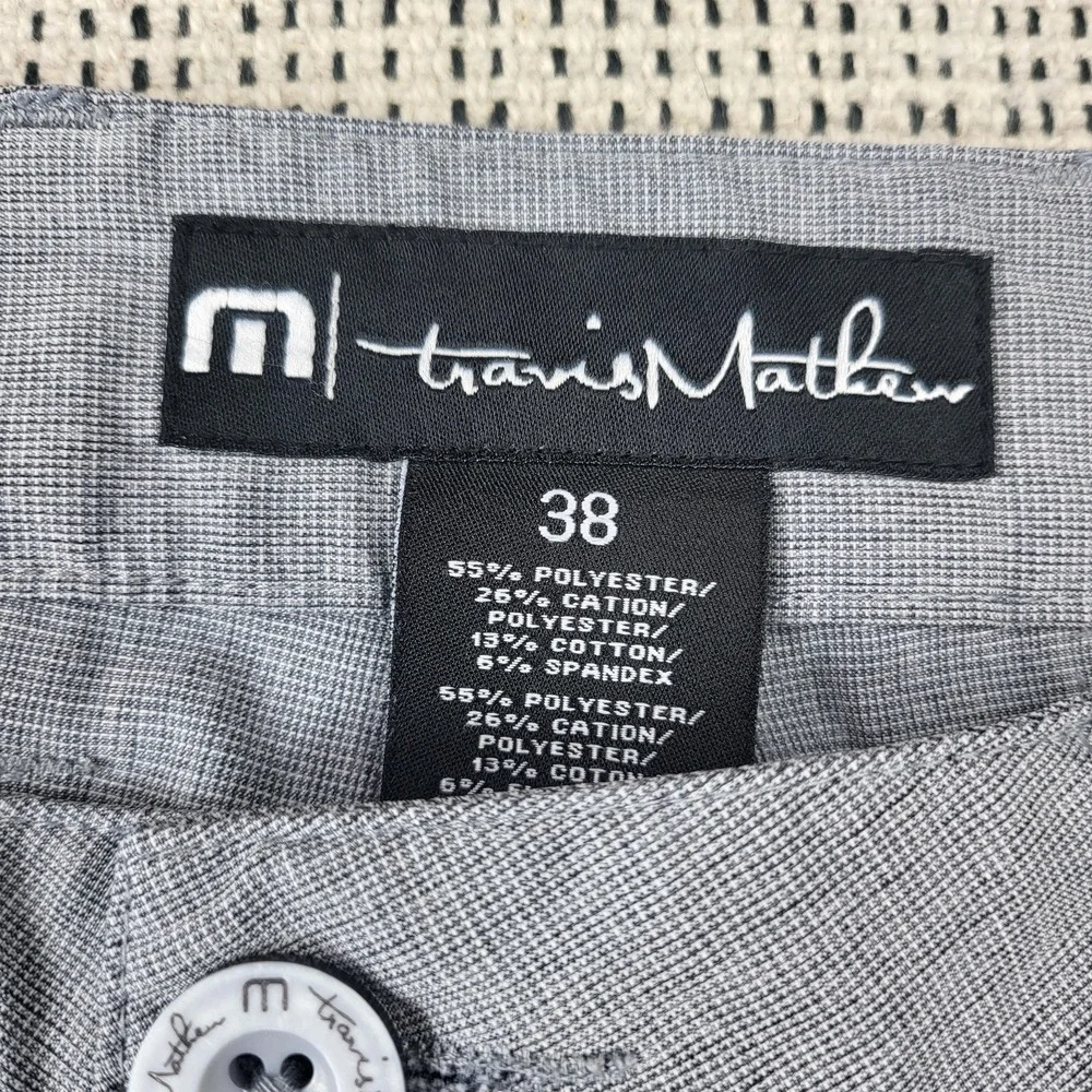 Travis Mathew Shorts Mens 38 Gray Chino Golf Performance 10 Inseam Casual Summer